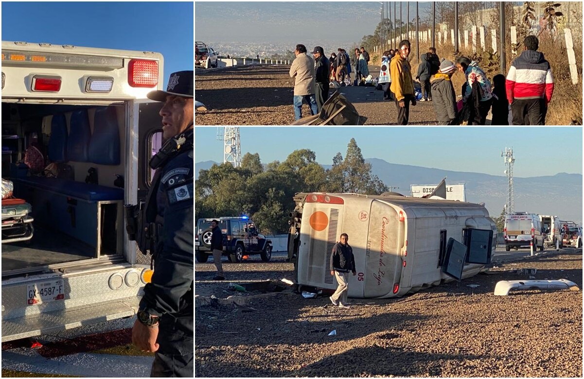 Vuelca Autobús Con Peregrinos En La México Puebla Hay Más De 25 Lesionados Y 3 Muertos Fotos Y